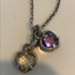 Multi charm heart necklace by Judith Ripka